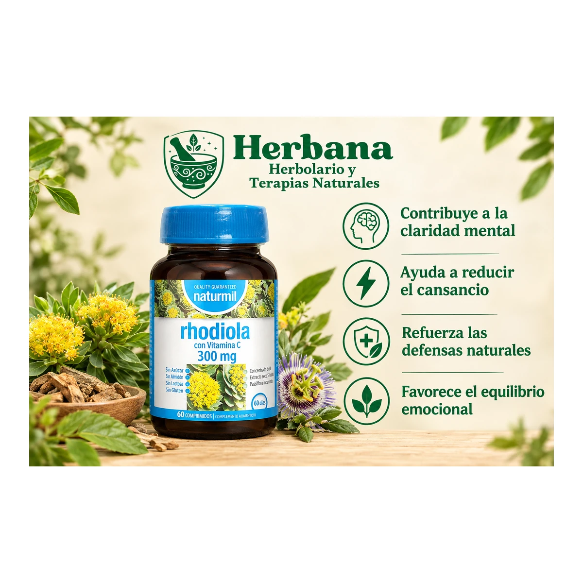 Rhodiola con vitamina C