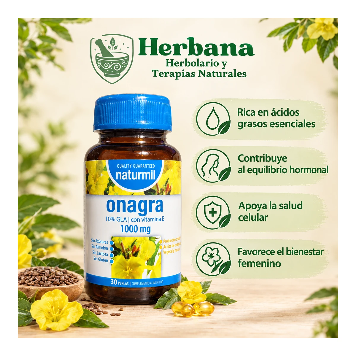 Onagra 1000 mg 30 Perlas